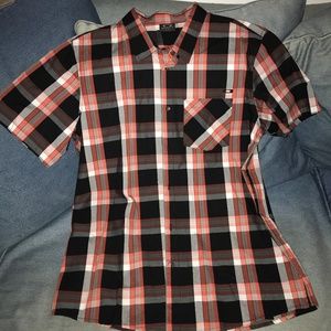 Oakley Plaid Short Sleeve Button Up Shirt Men’s L